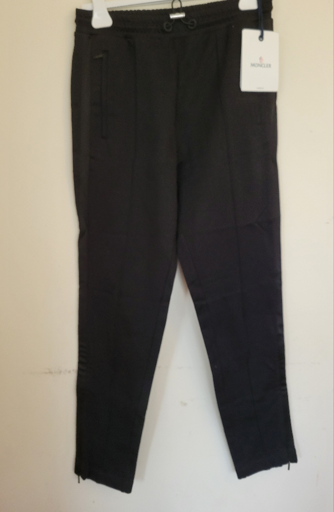 Moncler Women's Stretch Pants With Drawstring And Zippered Pockets Nwt